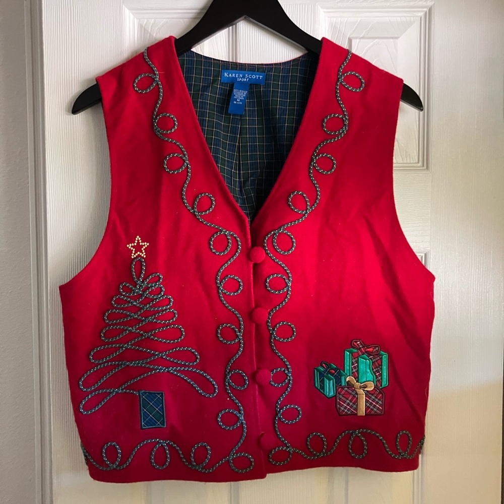 Karen Scott Ugly Christmas Vest